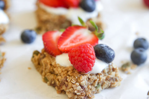 Seasonal Fruit-Topped Granola Bites!