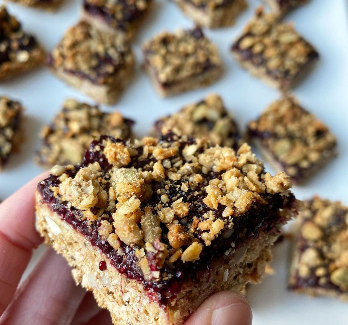 PB & Jelly Crumble Bars