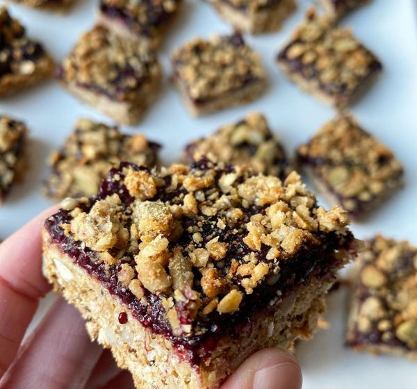 PB & Jelly Crumble Bars